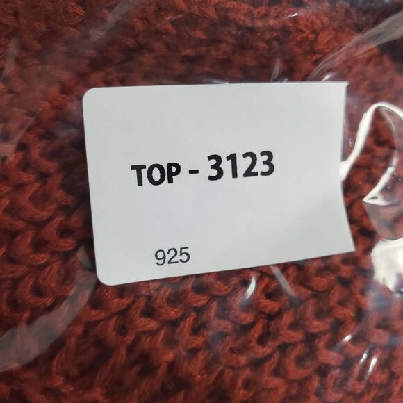 Cyrus C Collection Women’s Rust Open Front Knit Cardigan Small Criss Cross Back - Picture 8 of 8